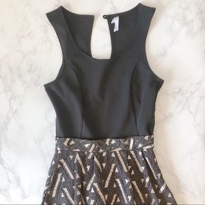 Black and Champagne Dress XS